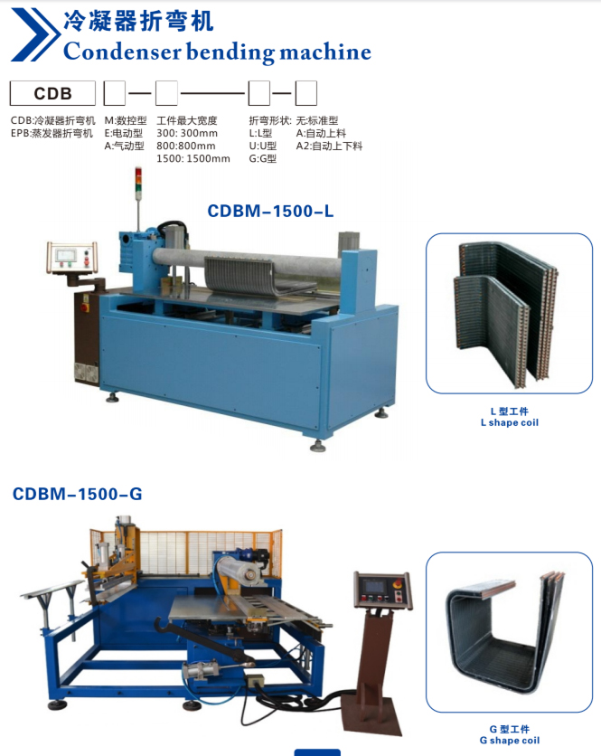 Condenser bending machine
